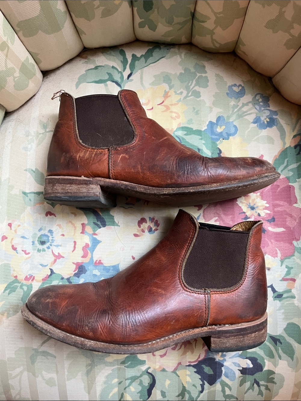 Red Wing Shoes Brown Leather Chelsea Ankle Boots